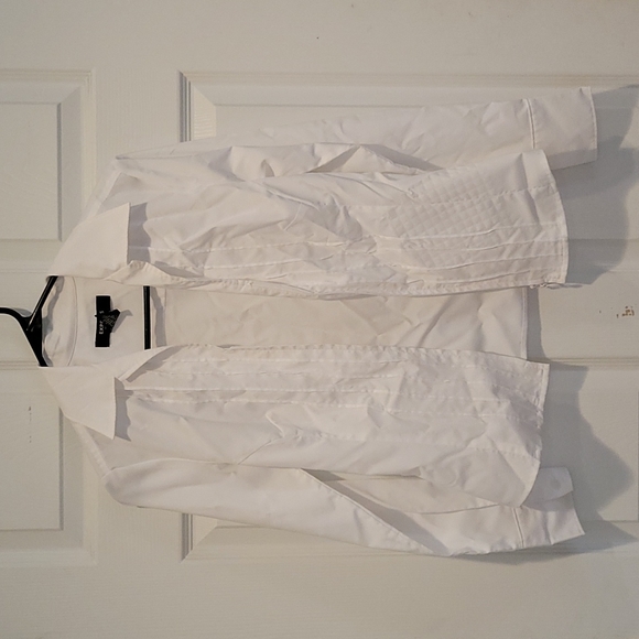 Express White Button Up w/zipper front - Picture 1 of 4